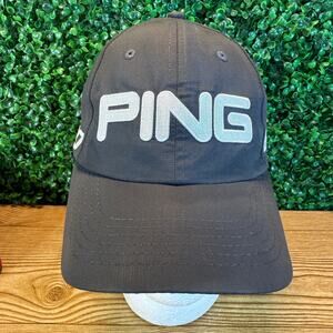 Ping G30 Golf Hat Cap Adjustable Strap Gray White One Size OSFA